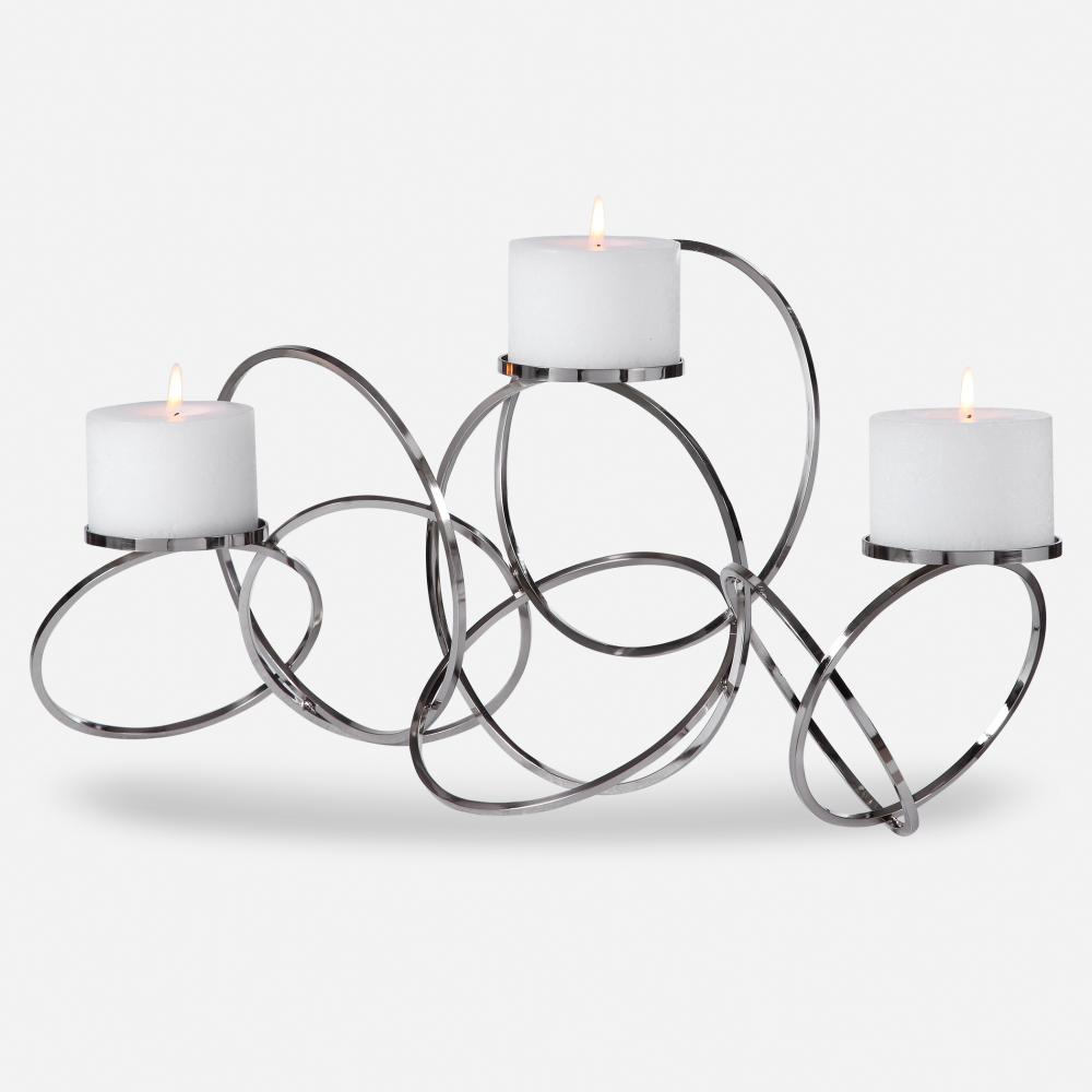 Kiernan Nickel Ring Candleholder