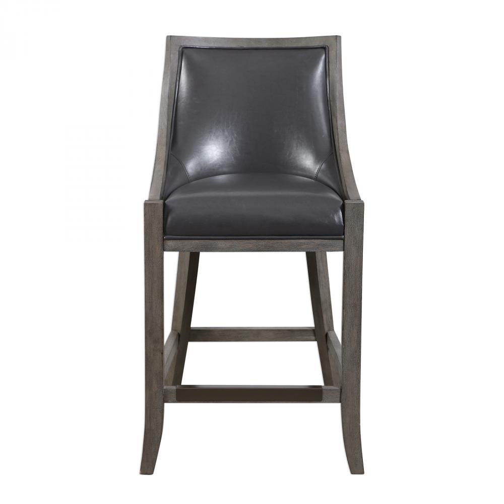 Elowen Leather Counter Stool