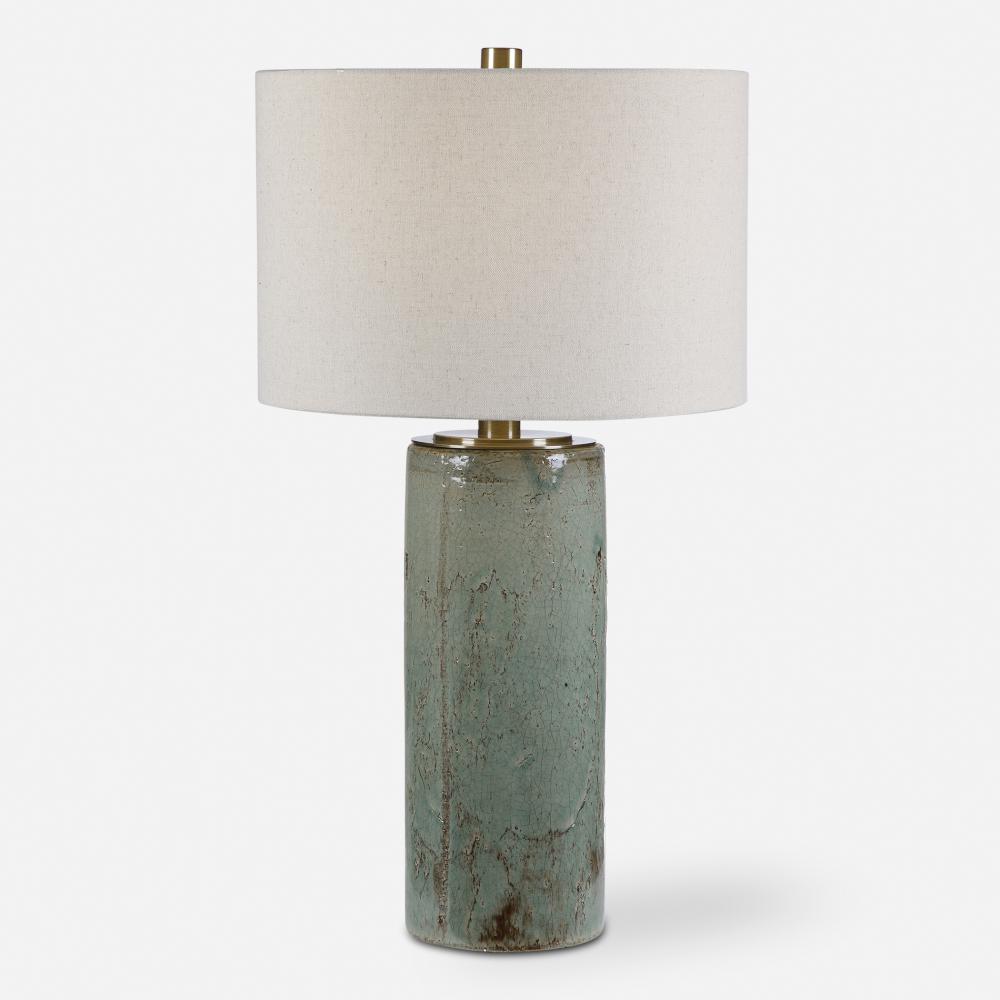 Callais Crackled Aqua Table Lamp