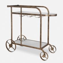 Uttermost 50016 - Uttermost Carrinho Antique Brass Bar Cart