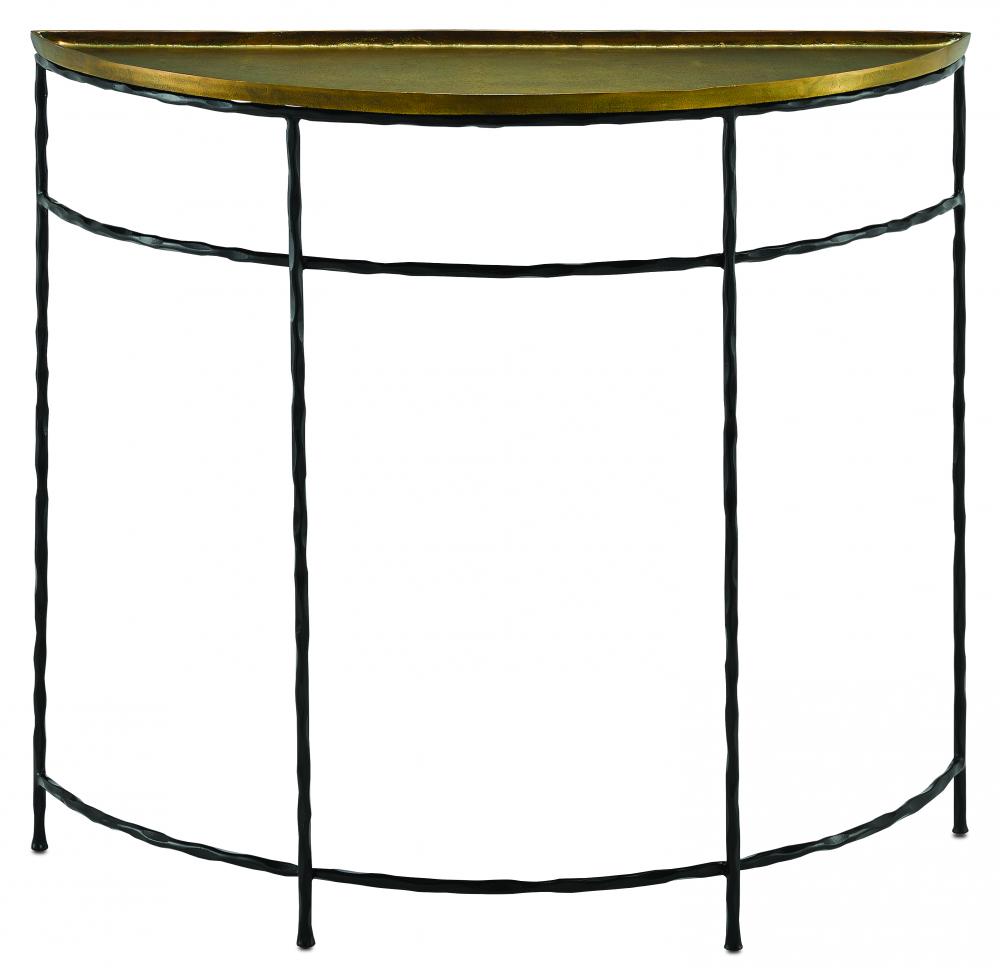 Boyles Brass Demi-Lune Table