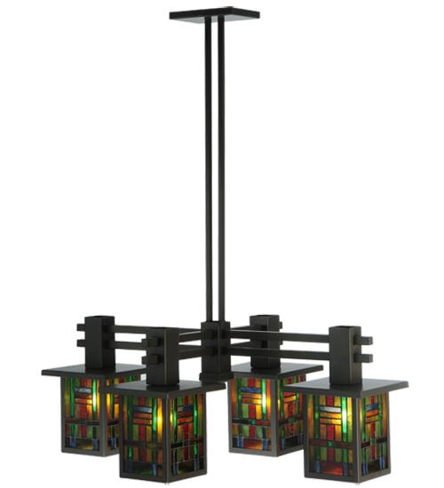 36"L Hausman Mission 4 LT Oblong Chandelier