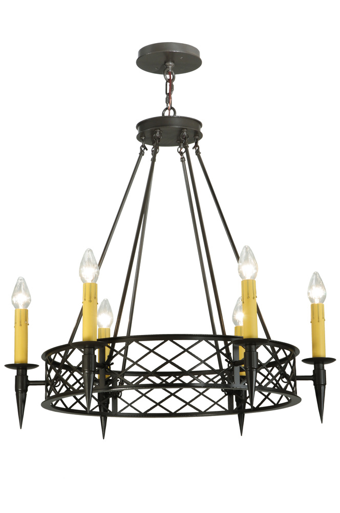 33" Wide Topridge 6 LT Chandelier