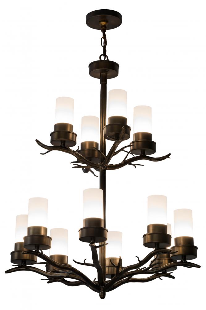 30"W Winter Solstice 12 LT Chandelier