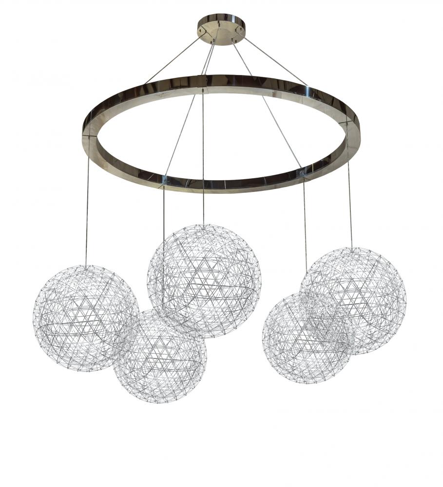 131" Wide Geosphere 5 Light Chandelier