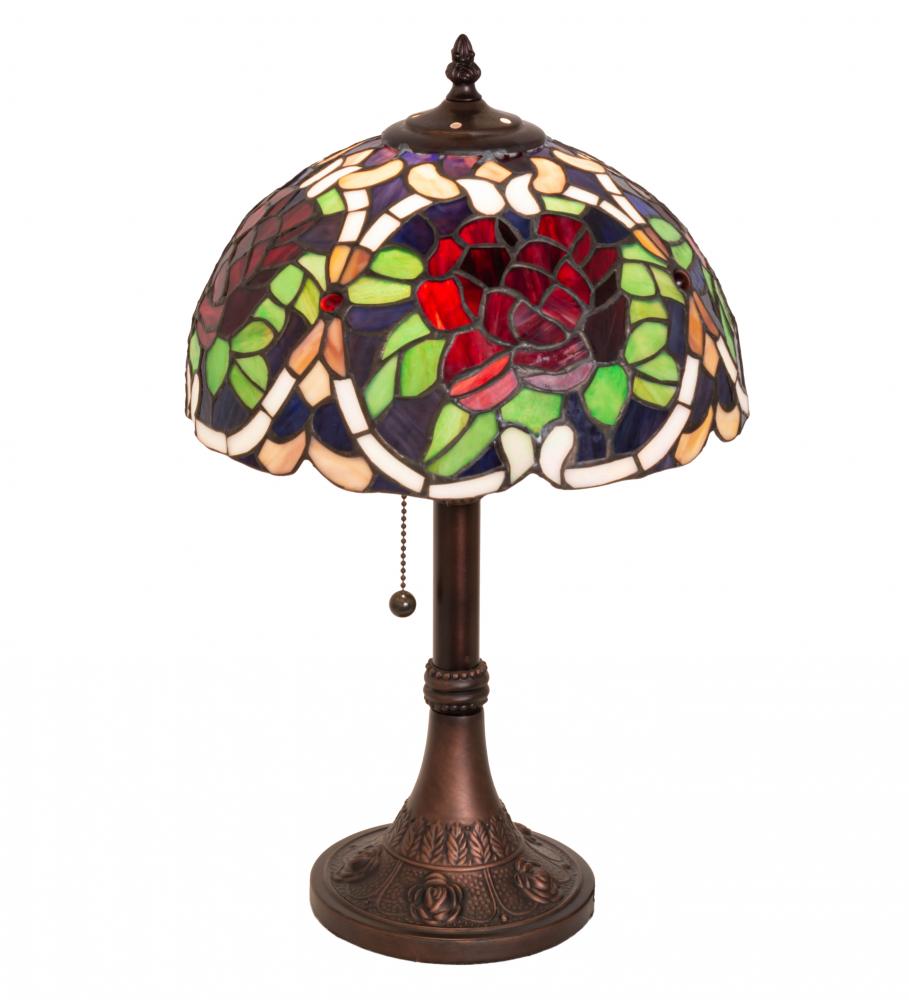 17" High Renaissance Rose Accent Lamp