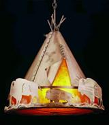 20"W Teepee w/ Buffalo Pendant