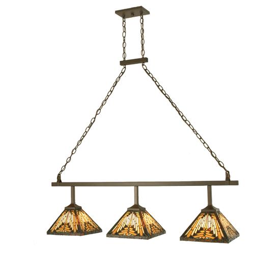 46" Long Nuevo Mission 3 Light Island Pendant