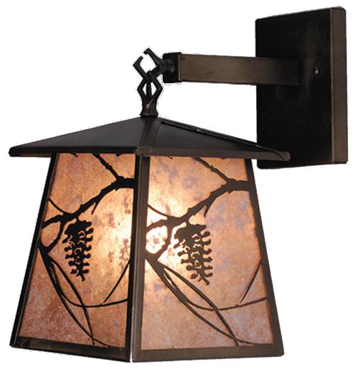 7.5"W Whispering Pines Lantern Wall Sconce