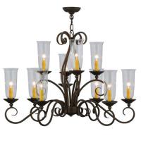 Meyda White 115867 - 36"L Wallis 10 LT Oblong Chandelier