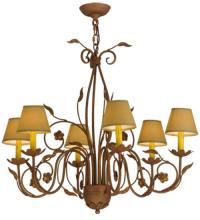 Meyda White 116650 - 31"W Bordeaux 6 LT Chandelier