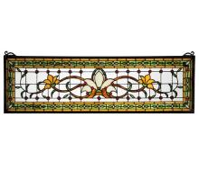 Meyda White 119444 - 33"W X 10"H Fairytale Transom Stained Glass Window