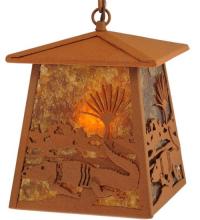 Meyda White 129680 - 7.25"Sq Alligator Lantern Pendant