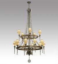 Meyda White 132050 - 48" Wide Amaury 15 Light Two Tier Chandelier