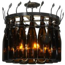 Meyda White 134432 - 20" Wide Tuscan Vineyard Estate 16 Wine Bottle Chandelier