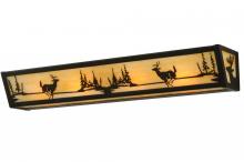 Meyda White 139230 - 30"W Deer at Lake Vanity Light