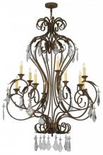 Meyda White 145747 - 48"W Josephine 10 LT Chandelier