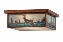 Meyda White 149681 - 16"Sq Deer Creek Flushmount