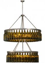 Meyda White 150900 - 46"W Tuscan Vineyard Estate 80 Wine Bottle Two Tier Chandelier