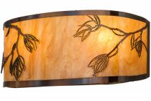 Meyda White 157197 - 20" Wide Stoneycreek Mountain Pine Wall Sconce