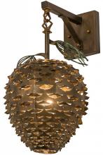 Meyda White 158943 - 11" Wide Stoneycreek Pinecone Hanging Wall Sconce