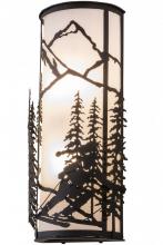 Meyda White 161246 - 9"W Alpine Right Wall Sconce