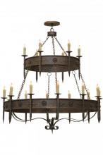 Meyda White 162417 - 69"W Calandra 18 LT Two Tier Chandelier