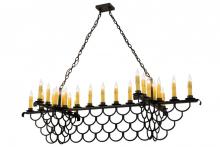 Meyda White 162857 - 71"L Picadilly 23 LT Oblong Chandelier