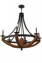 Meyda White 164690 - 42" Wide Doyle 6 Light Chandelier