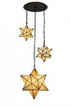 Meyda White 166958 - 25"W Moravian Star 3 LT Cascading Pendant