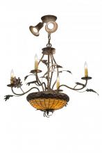 Meyda White 174910 - 30"W Greenbriar Oak 4 LT Chandelier