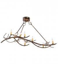 Meyda White 181655 - 44"L Winter Solstice 8 LT Oblong Chandelier