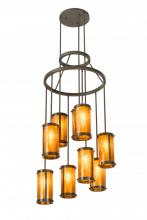 Meyda White 190704 - 30" Wide Cartier 9 Light Chandelier