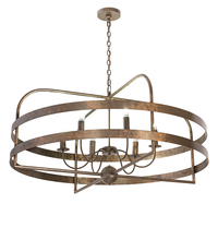 Meyda White 197214 - 48" Wide Aldari 6 Light Chandelier