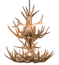 Meyda White 200460 - 34" Wide Antlers Mule Deer 12 LT Chandelier