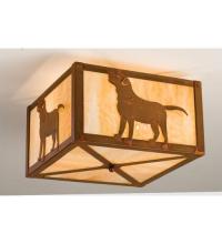 Meyda White 20763 - 17"Sq Labrador Retriever Flushmount