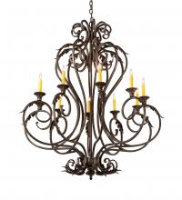 Meyda White 210727 - 42" Wide Josephine 10 Light Chandelier