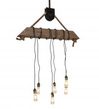 Meyda White 214186 - 44" Long Wood Beam Pendant