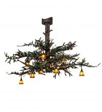 Meyda White 214347 - 110" Long Pine Branch 10 Light Chandelier