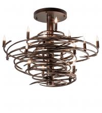 Meyda White 214928 - 36" Long Cyclone 15 Light Chandelier