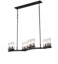 Meyda White 215599 - 52" Long Cero 8 Light Oblong Chandelier