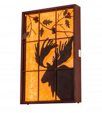 Meyda White 216919 - 24" Wide Moose Backlit Window