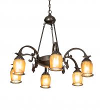 Meyda White 219621 - 29" Wide Revival Favrile 6 Light Chandelier