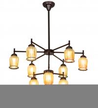 Meyda White 221336 - 32" Wide Revival Favrile 9 Light Chandelier