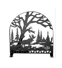 Meyda White 23365 - 30"W X 30"H Moose Creek Arched Fireplace Screen