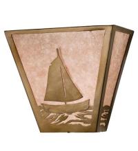 Meyda White 23908 - 13"W Sailboat Wall Sconce