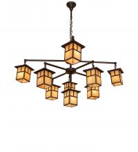 Meyda White 247801 - 50" Wide Hyde Park "T" Mission 9 Light Chandelier