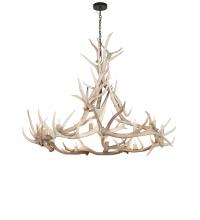 Meyda White 247851 - 68" Wide Antlers Elk 12 Light Chandelier