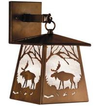 Meyda White 47472 - 7.5"W Moose at Dawn Hanging Wall Sconce