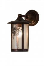 Meyda White 54235 - 8"W Fulton Winter Pine Solid Mount Wall Sconce